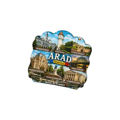 Arad, romania, magnet lemn, suvenir gift shop romania, model mgs231